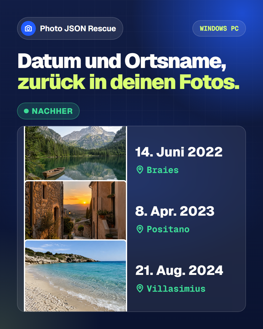 Fotos wieder in Ordnung