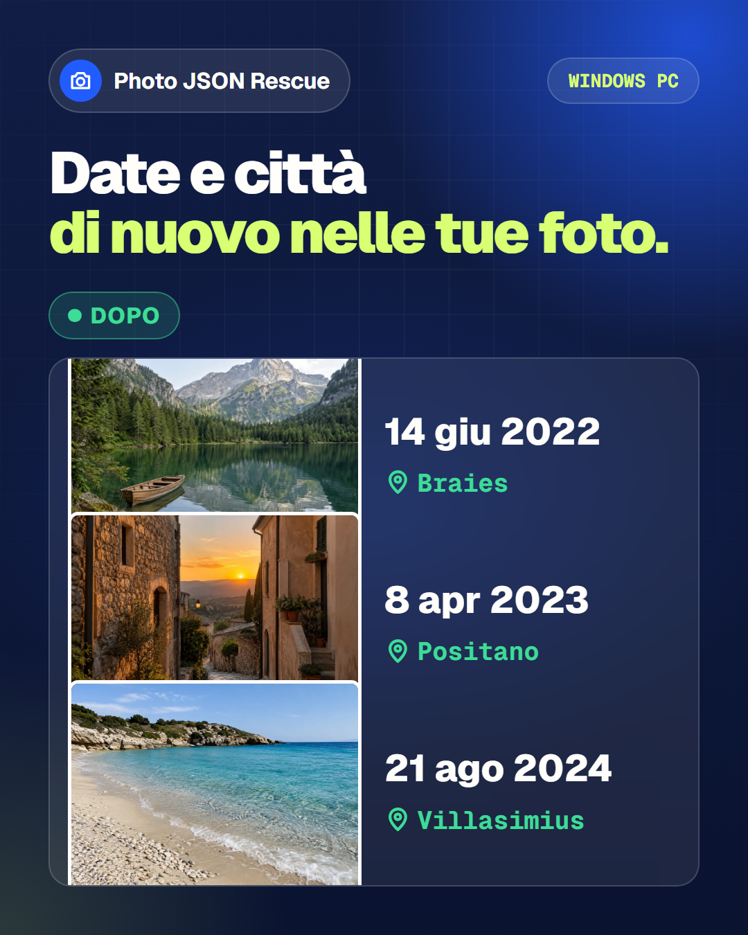 Foto di nuovo in ordine
